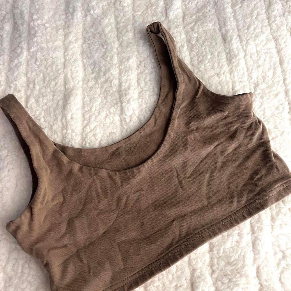 Brandy Melville brown cropped bra top